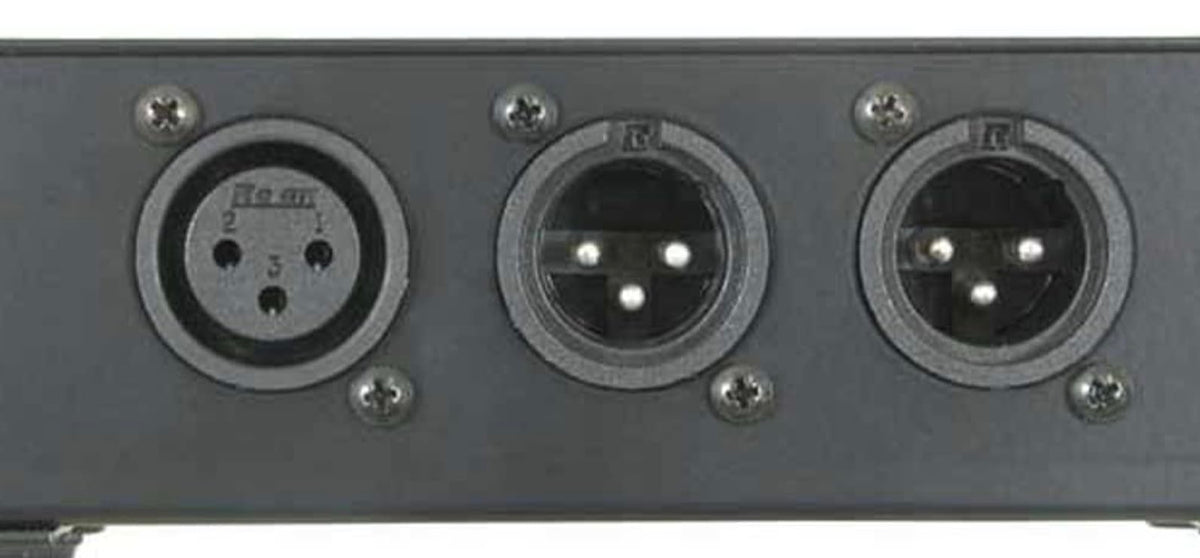 Galaxy Audio JIB/Y used on stage splitting mic to monitor and FOH, enables independent mix