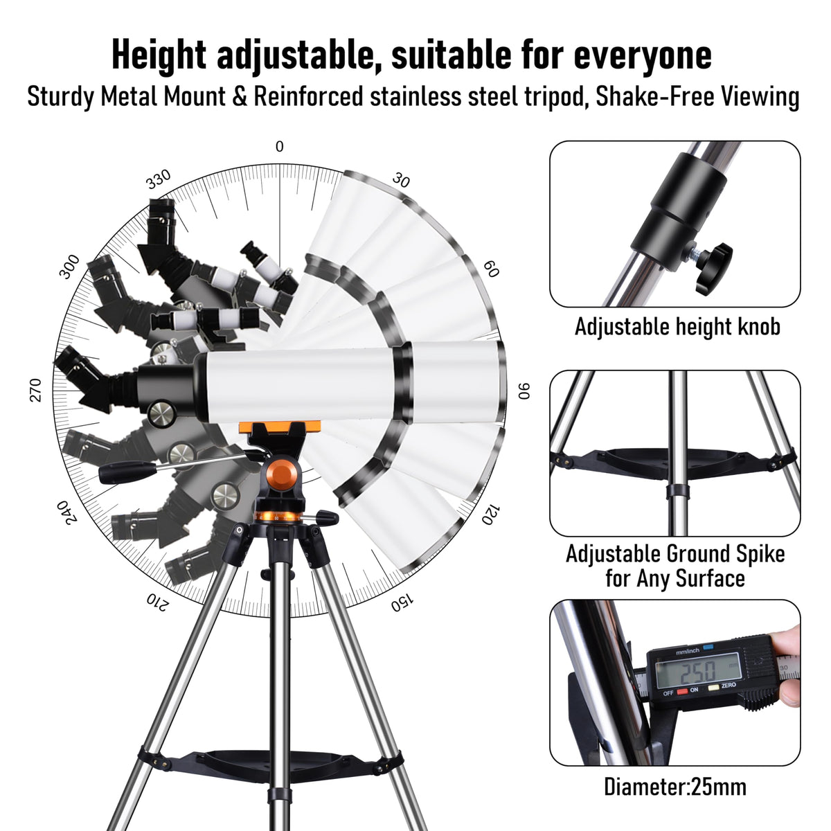 GALAEYES telescope dual-use prism preserves upright terrestrial images.