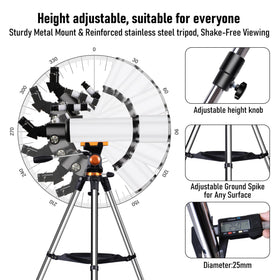 GALAEYES telescope dual-use prism preserves upright terrestrial images.