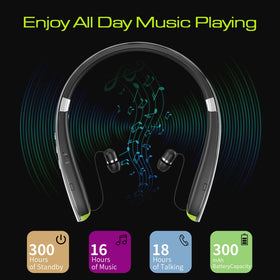 Galirity retractable earbud close-up, demonstrates tangle-free retract mechanism
