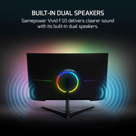 GAMEPOWER F10 1800R curvature illustrating wider perceived field benefit