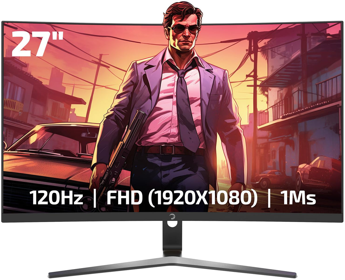 GAMEPOWER F20 27-inch curved monitor delivering immersive gaming visuals.