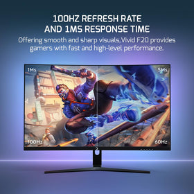 GAMEPOWER F20 HDMI and VGA inputs for versatile connectivity.