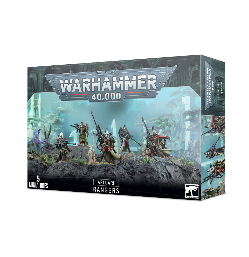 Games Workshop Aeldari Rangers group shot showing unpainted detail for custom painting