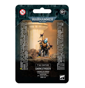 Games Workshop Darkstrider next to a ruler for scale showing base and size