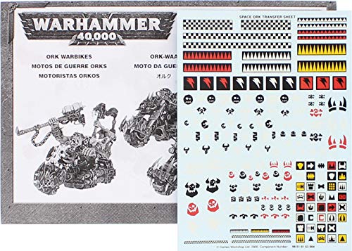 Games Workshop Ork Warbiker next to a ruler showing scale for planning basing and display