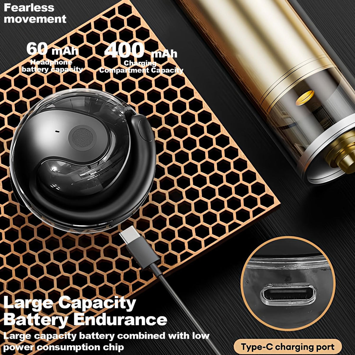 GameXtrem earbuds worn during exercise showing stable sport fit benefit