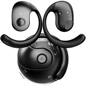 GameXtrem open-ear earbuds front packaging showing secure fit and features