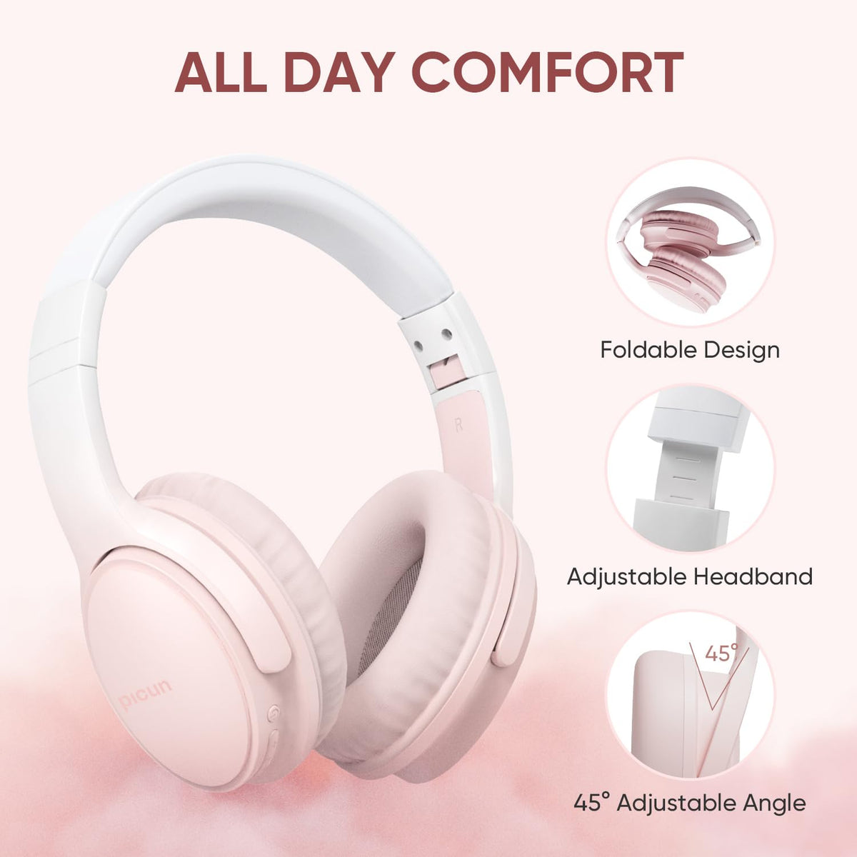 Gankoii Wireless Headphones ENC enables crystal-clear calls.
