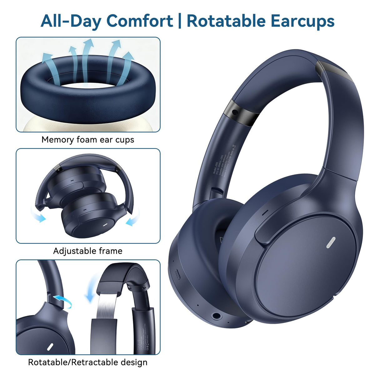 Ganopterygon Hybrid ANC headphones Bluetooth 6.0 enables fast pairing and stable wireless use.