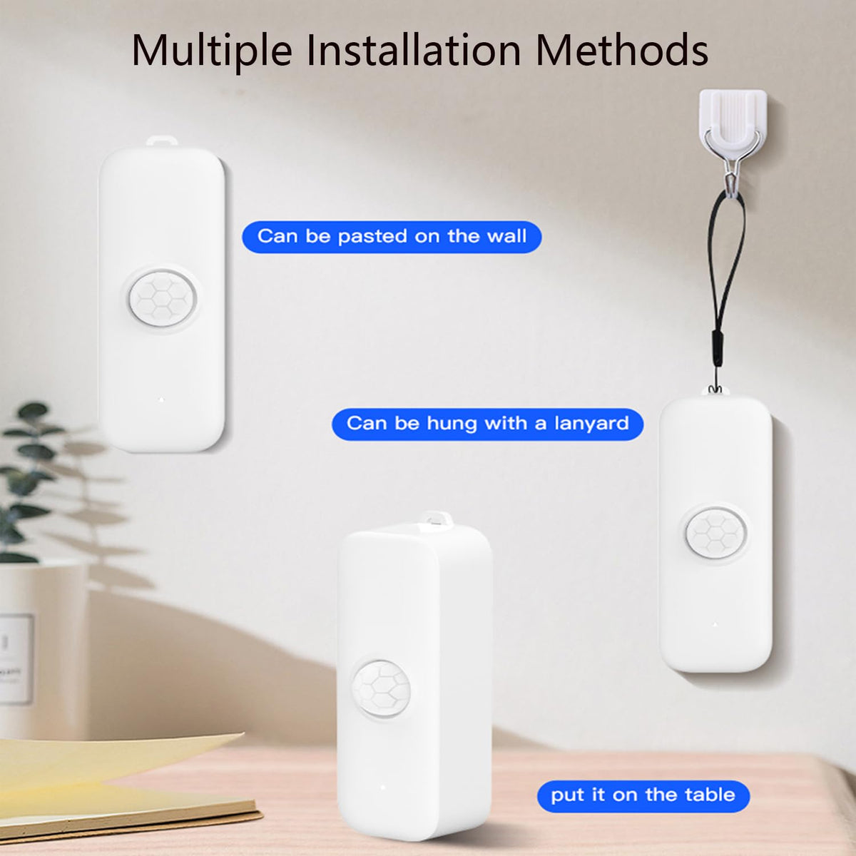 Gaoducash WiFi motion sensor battery pack ensures longer operation between changes.