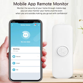 Gaoducash WiFi motion sensor mounted in-wall demonstrates discreet home security integration.