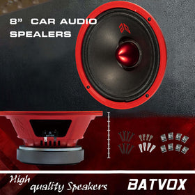 Gaooger MX80E2 red bullet design detail enhancing car audio aesthetics.