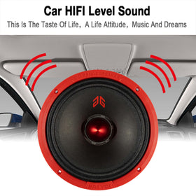 Gaooger MX80E2 98 dB sensitivity detail highlighting efficient sound output.