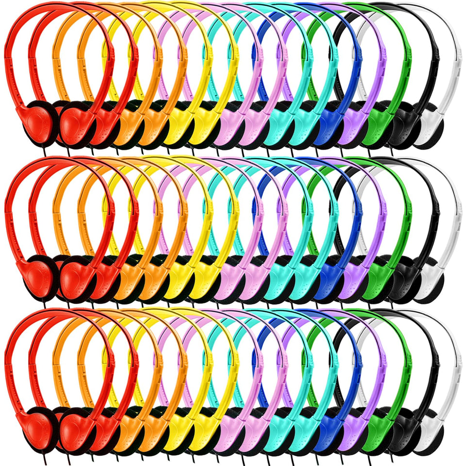Gaosen bulk headphones 50pack packaging for easy classroom distribution.