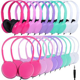 Gaosen Kids Headphones Bulk 20 Pack in sturdy packaging for quick classroom distribution.