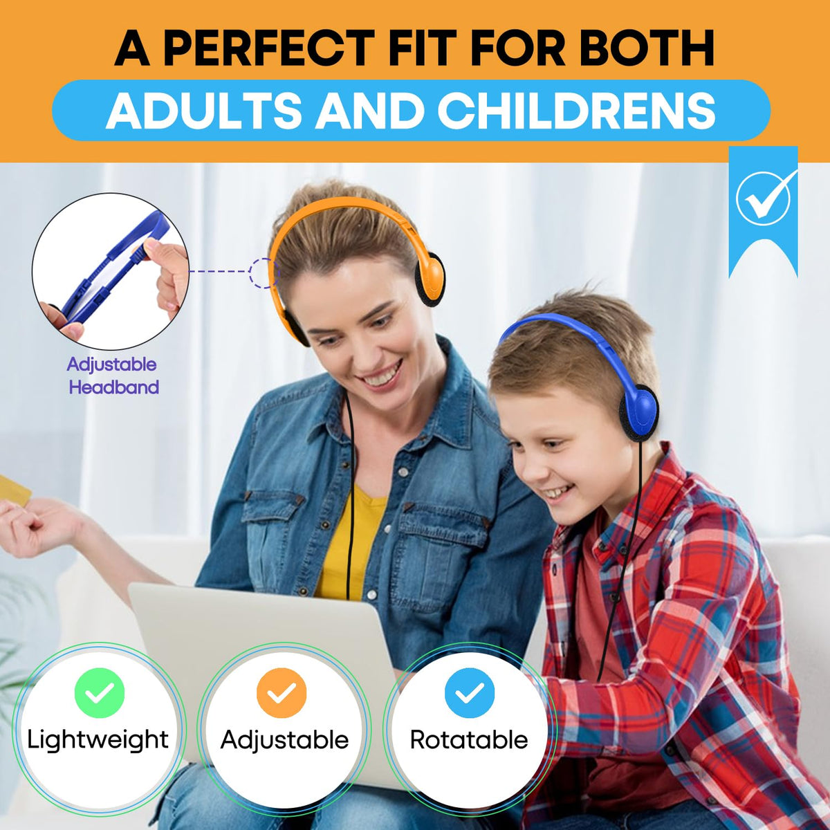 Gaosen student using headphones in classroom for focused listening benefit