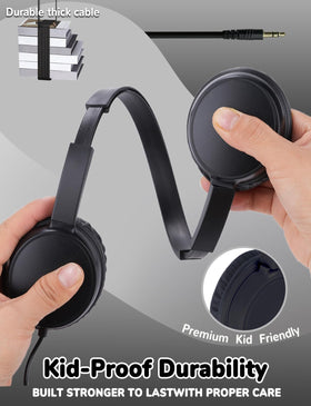 Gaosen wired headphones with 3.5mm jack compatible with laptops and tablets.