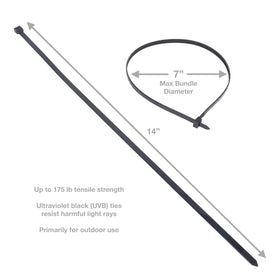 Gardner Bender 46-424UVB UV-resistant black cable tie suitable for outdoor use