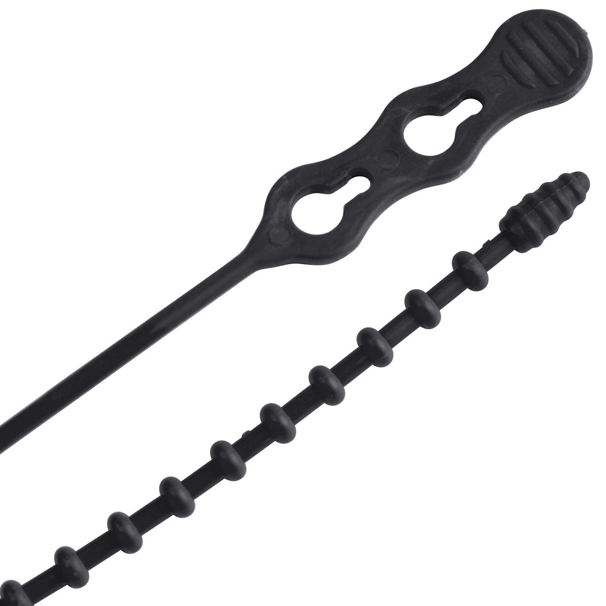 Gardner Bender Beaded Wrap 24-inch UV-black securing cords to reduce clutter.