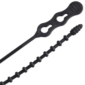 Gardner Bender Beaded Wrap 24-inch UV-black securing cords to reduce clutter.