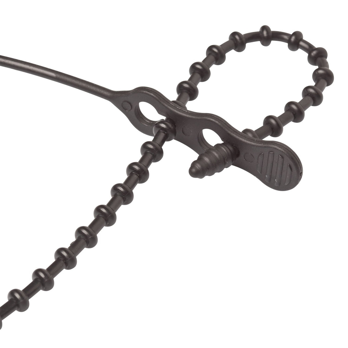 Gardner Bender Beaded Wrap demonstrates organized cables and hoses for safe storage.