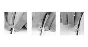 Gardner Bender close-up of tie head showing blade and clean cut advantage