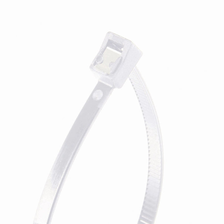 Gardner Bender front packaging showing 14-inch clear ties and 50-pack benefit