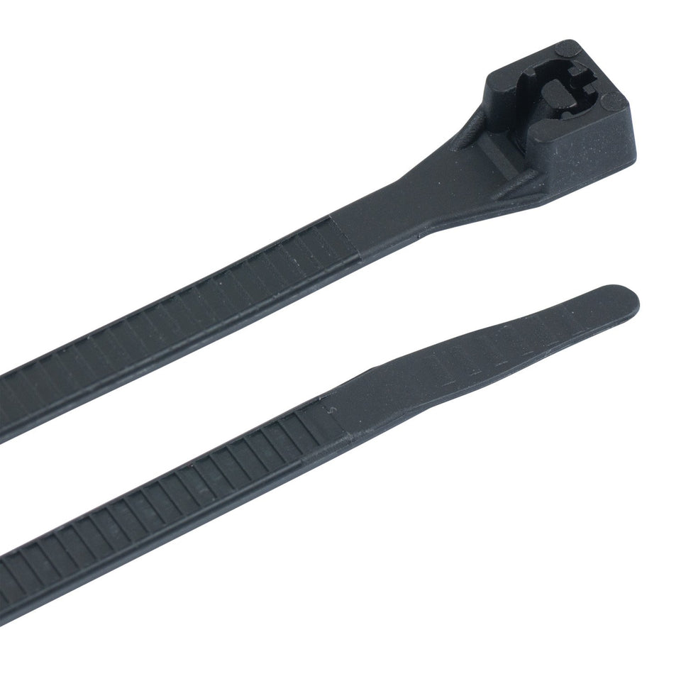 gardner bender front packaging showing UV black ties and specs for outdoor use
