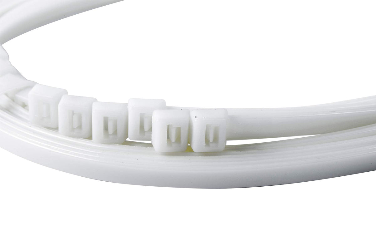Gardner Bender cable ties bundling wires in an electrical panel offering tidy organization