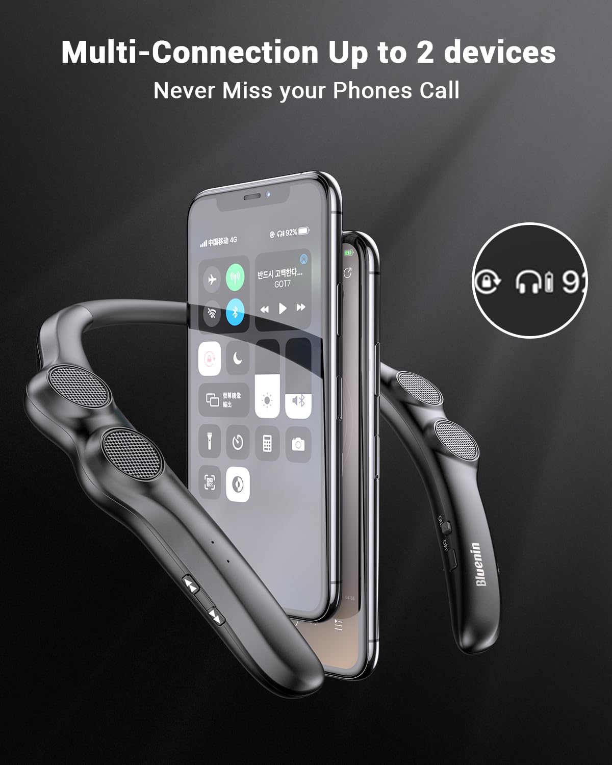 Gardway neckband battery life extended for longer use