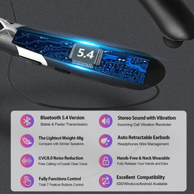 Gardway retractable earbuds offer tangle-free storage and quick release.