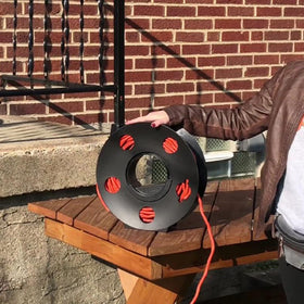 Compact dimensions of GarfatolRv cord storage reel for tight spaces
