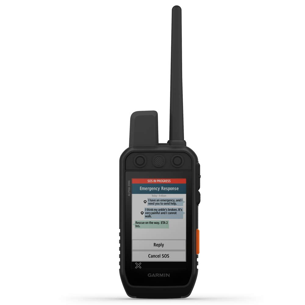 Garmin Alpha 200i dog-tracking handheld with sunlight-readable display for up to 9 miles