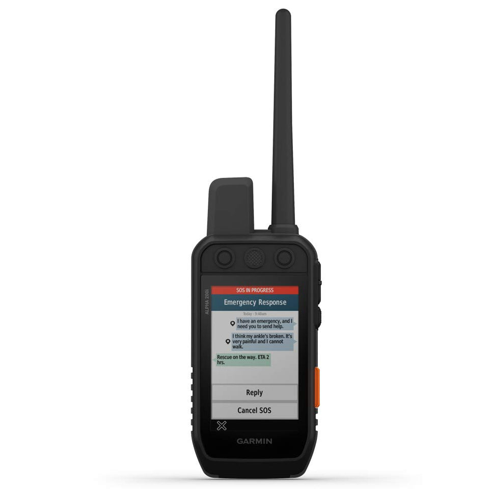 Garmin Alpha 200i dog-tracking handheld with sunlight-readable display for up to 9 miles