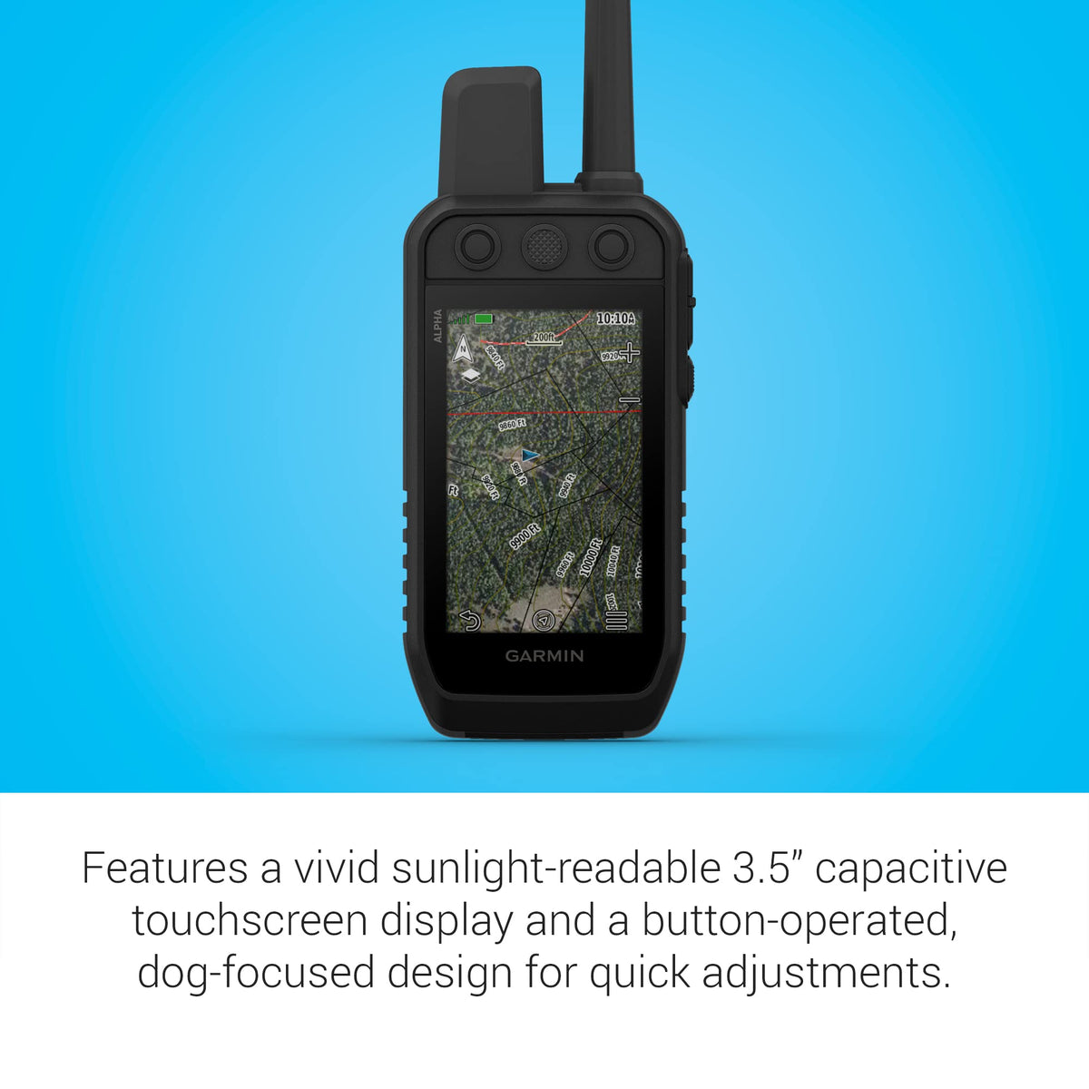 Garmin Alpha 300 battery life indicator, up to 55 hours of operation