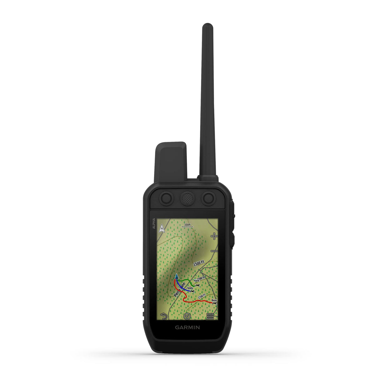 Garmin Alpha 300 bundle front display with clear touchscreen controls for training tasks