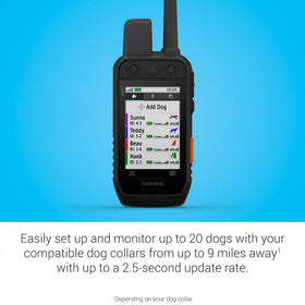 Garmin Alpha 300i enabling inReach messaging and interactive SOS for safety