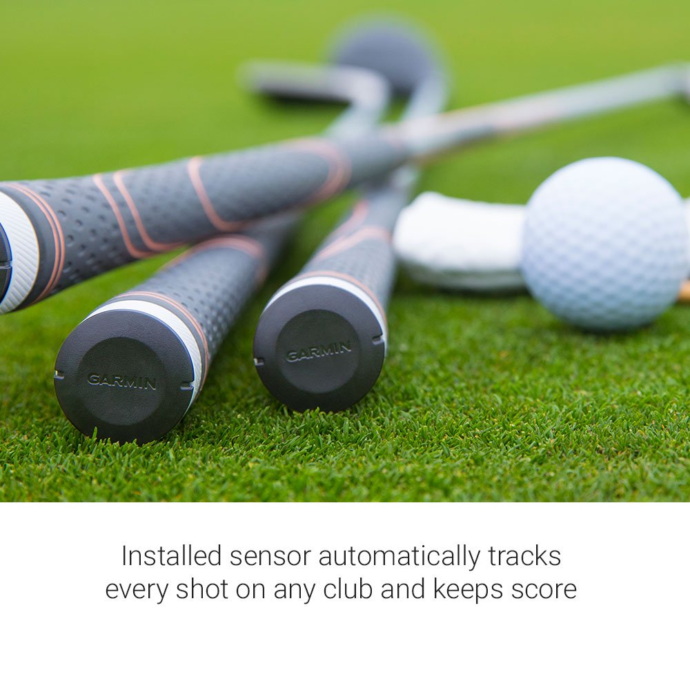 Shot data display with distances and club type for each attempt.