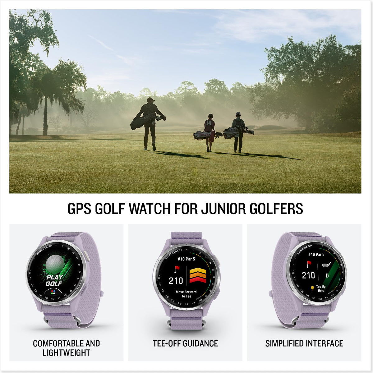 Garmin Approach J1 tee-off guidance helps plan each hole from the fairway.