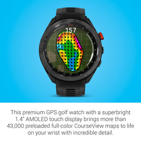 Garmin Approach S70 battery life up to 16 days in smartwatch mode.