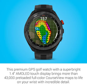 Long battery life of Garmin Approach S70 supports long rounds without frequent charging