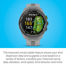 Garmin Approach S70 golf-course maps on-screen enable precise target planning.