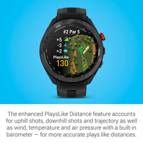 Garmin Approach S70 green contour data reveals slope and break direction.