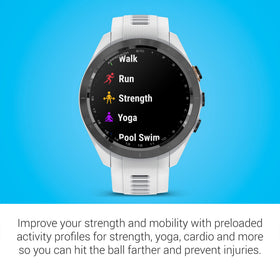 Garmin Approach S70 green contour data reveals slope direction on select courses.