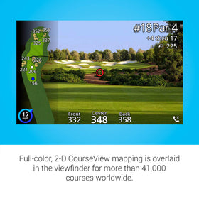Garmin Approach Z82 laser range arc highlights distances at a glance