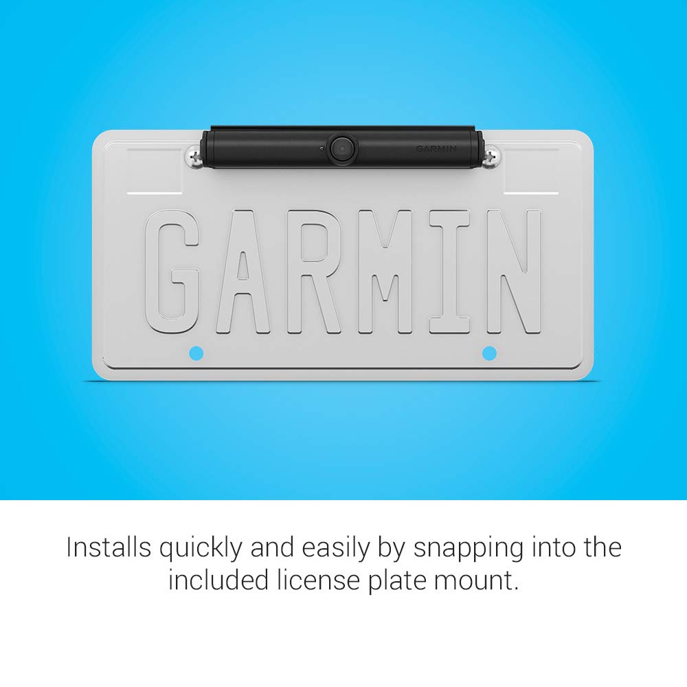 BC 40 wireless camera pairs with compatible Garmin navigator for on-screen backup