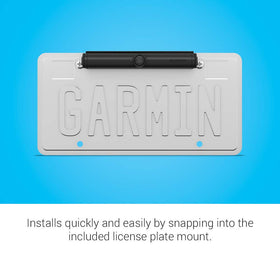 BC 40 wireless camera pairs with compatible Garmin navigator for on-screen backup