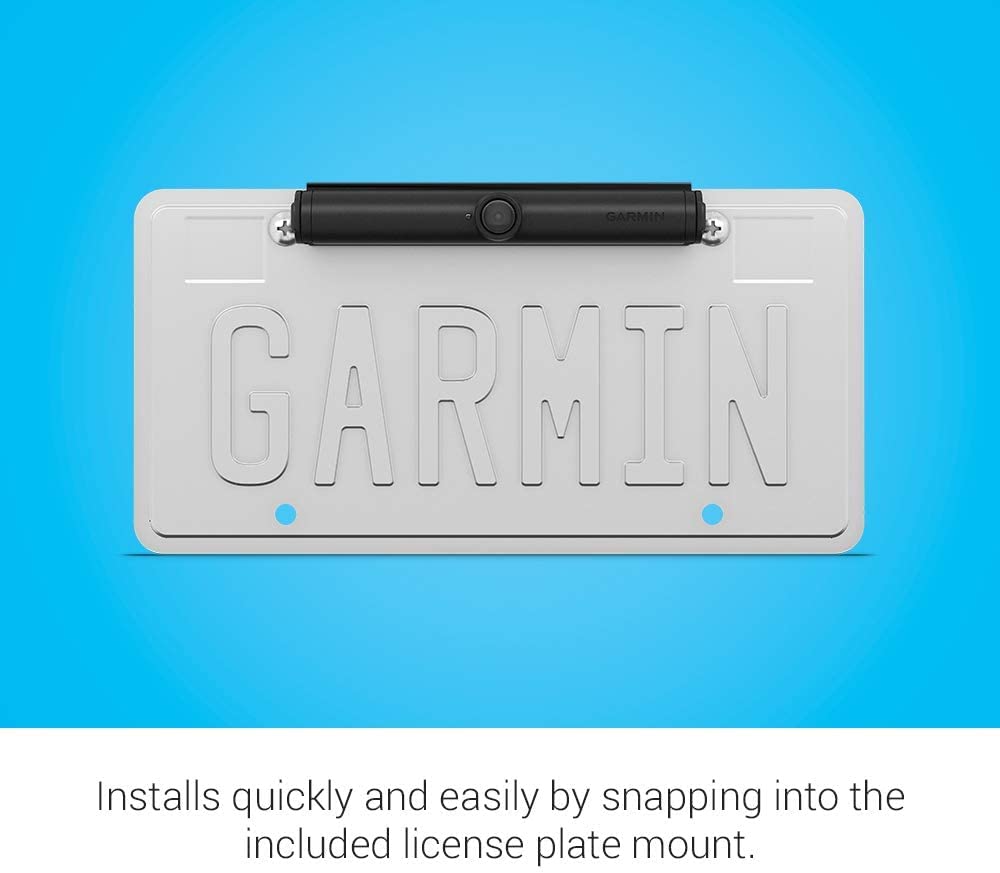 Garmin BC 40 pairs wirelessly with a navigator for rear view on display