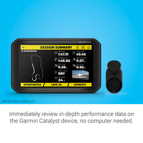 Garmin Catalyst mobile app enables post-session performance review.
